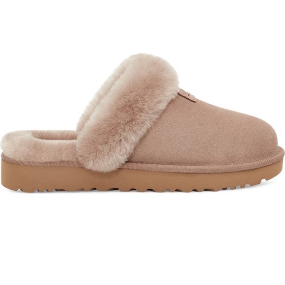 🆕UGG Cozy Genuine Shearling Slide Shoes Slippers SOLD OUT Neutral Caribou NIB - Picture 4 of 7